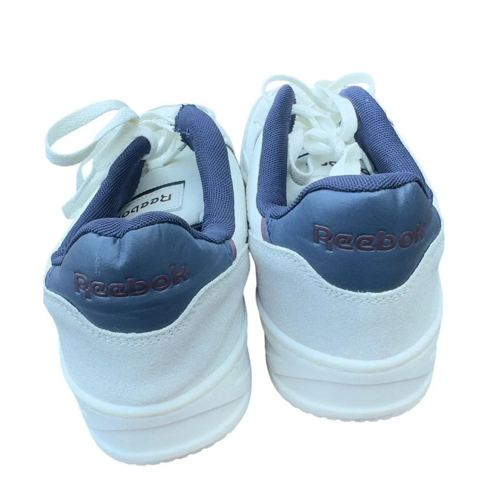 Reebok Court Advance Men Size 12 White Navy Maroon Sneakers Great Condition
